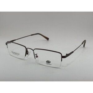 INSIGHT - 9139 52-18-138 Brown Metal Half-Rim Glasses Frames